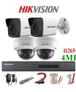 Trọn bộ 4 Camera IP 4Mp Hikvision